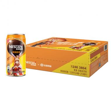 雀巢咖啡(Nescafe) 即飲咖啡 香滑口味 咖啡飲料 原醇香滑 210ml *6罐（包裝款式隨機）