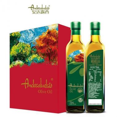 中糧安達(dá)露西純正橄欖油禮盒750ml*2